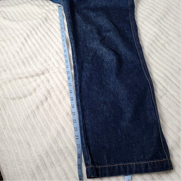 Princess Polly High Rise Straight Jeans Women 6 Dark Wash Recycled Cotton Eco - Picture 8 of 12